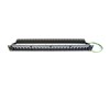 1RU 24 Port Modular Patch Panel for STP Jacks With Cable Support Bar unloaded