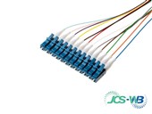 JCS Pigtails LC 2M SM 900um Coloured 12 Pack