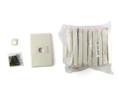 Data Wall Outlet Plate Single Socket 10 Pack