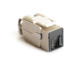 CAT6A Shielded Jack Shuttered Black