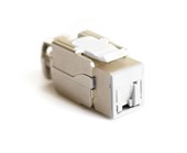 CAT6A Shielded Jack Shuttered White
