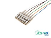 JCS Pigtails LC 2M OM1 900um Coloured 6 Pack