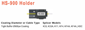 HS900 Left Holder 900Um fibre holder  K33 K33A K11 KF4 KF4A KF4AHDC