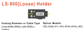 LS900 Left Holder Loose Buffer 900um with 250um fibre holder  K33 K33A K11 KF4 KF4A KF4AHDC