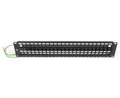 2RU Modular Patch Panel for STP Jacks 48 Port With Cable Support Bar